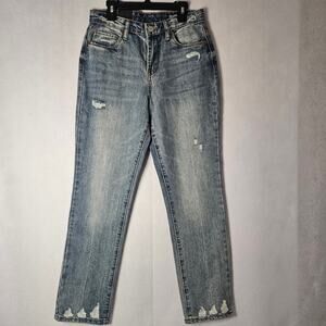BLANKNYC Jeans Madison Crop High Rise Sz 26 Distressed